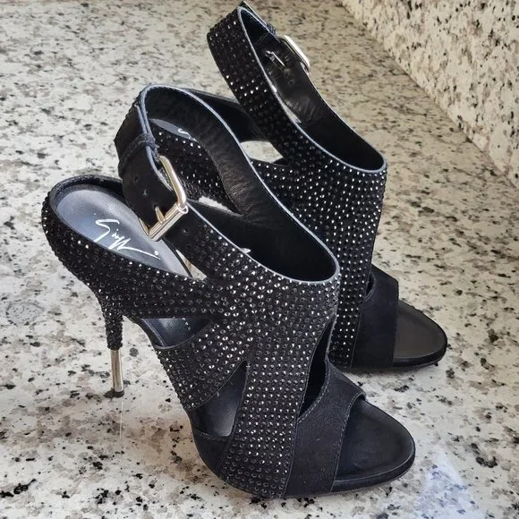 Giuseppe Zanotti heels embellished with crystals EU Sz 40 Mint condition - Picture 4 of 17